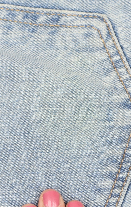 Zara Women's Light Blue Mom Jeans Size 2 Distressed