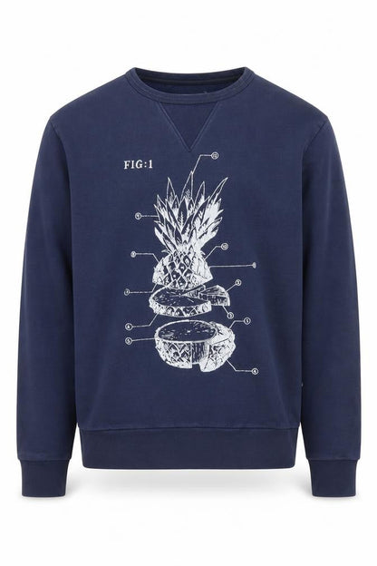 Mens UK Size S French Connection Blue Pullover Sweatshirt