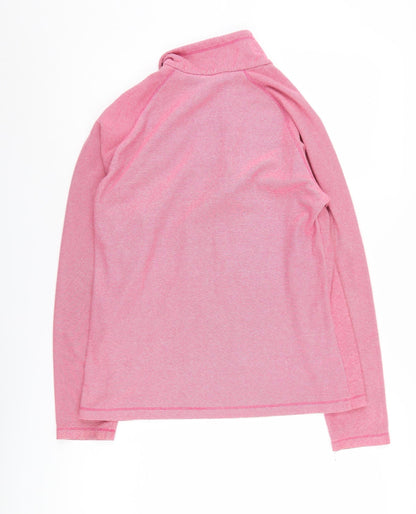 Regatta Women's Pink Henley Sweatshirt UK 10 High Neck