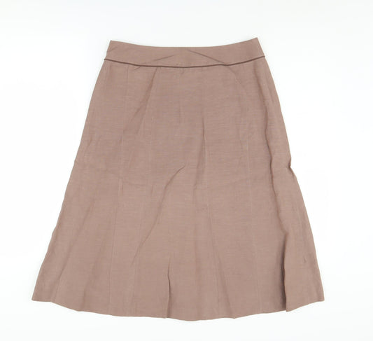 Boden Women's Brown A-Line Midi Skirt, Size 18L