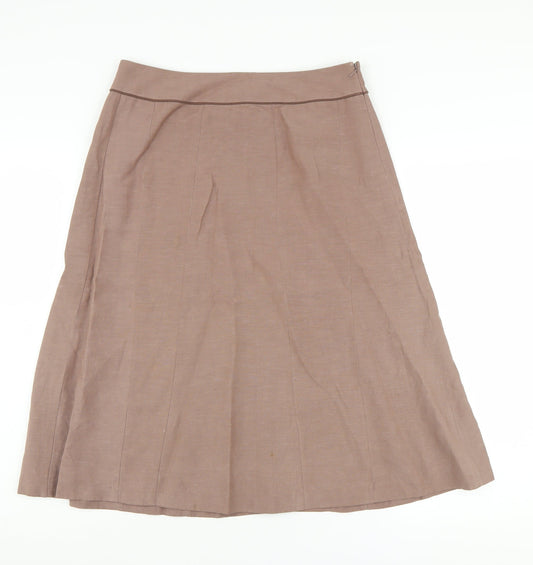 Boden Women's Brown A-Line Midi Skirt, Size 18L