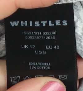 Womens UK Size 12 Whistles Multicoloured Basic Blouse