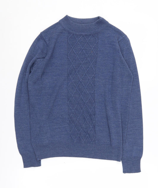 Honor Millburn Women's Blue Mock Neck Jumper Size 10