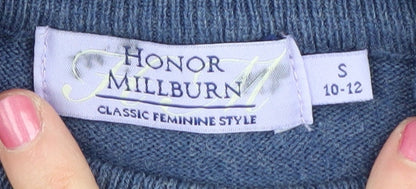 Honor Millburn Women's Blue Mock Neck Jumper Size 10