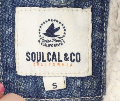 Womens UK Size S SoulCal & Co Blue Basic Jacket