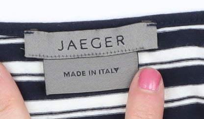 Jaeger Women's Striped T-Shirt M Multicoloured
