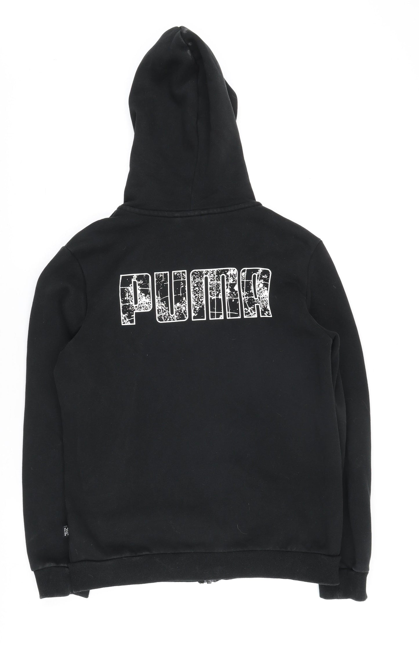 Puma Boys' Black Full Zip Hoodie 13-14 Years Jersey Casual