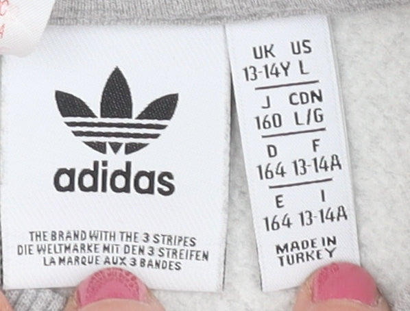 Adidas Boys Grey Crew Neck Sweatshirt 13-14 Years