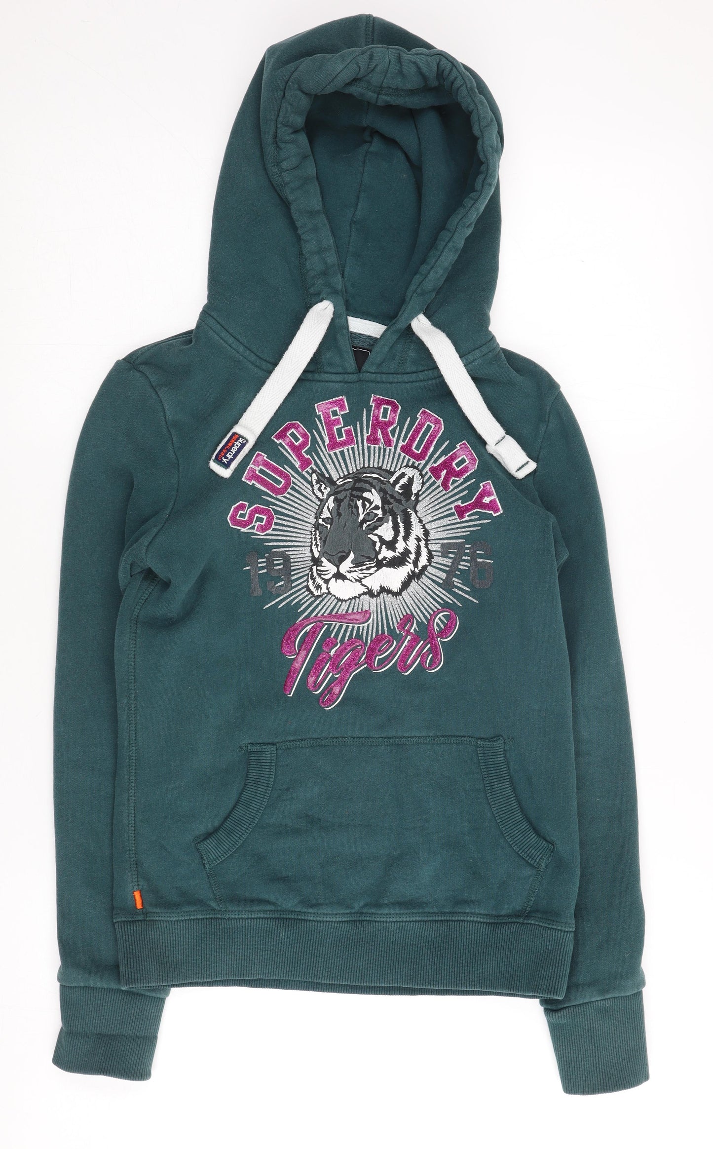 Superdry Women's Green Pullover Hoodie Size 6