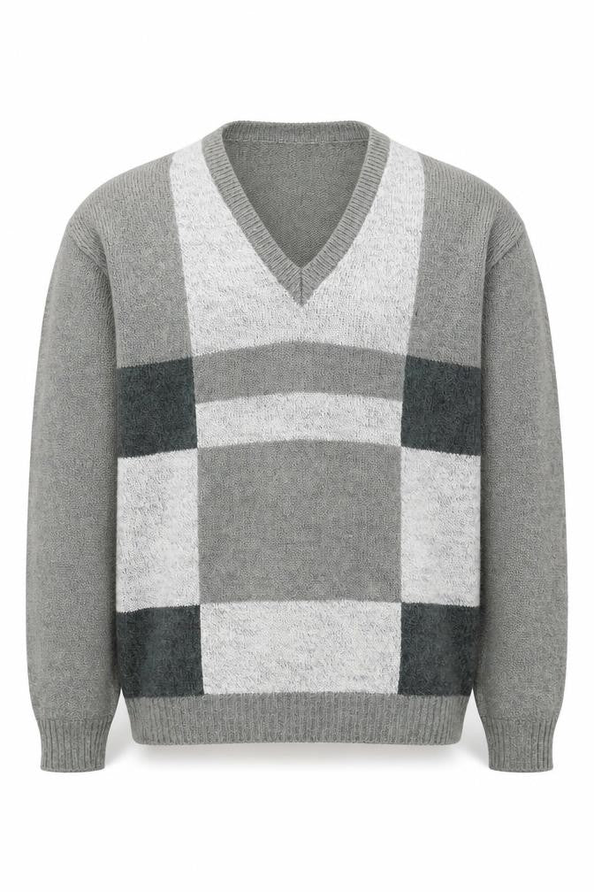 Mens UK Size L Tootal Grey Pullover Jumper