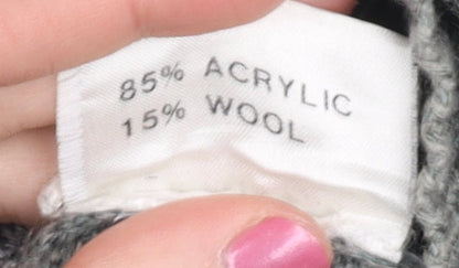 Tootal Men's Grey Check V-Neck Pullover Jumper - L