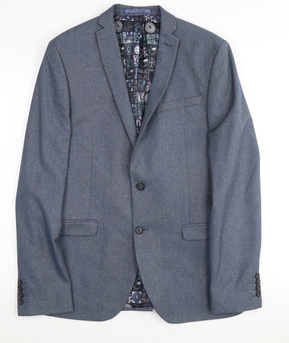 Mens UK Size 40 Ben Sherman Regular Blue Suit Jacket
