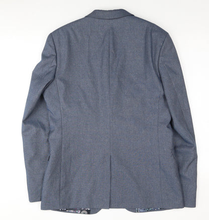 Mens UK Size 40 Ben Sherman Regular Blue Suit Jacket