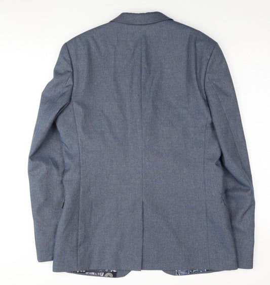Mens UK Size 40 Ben Sherman Regular Blue Suit Jacket
