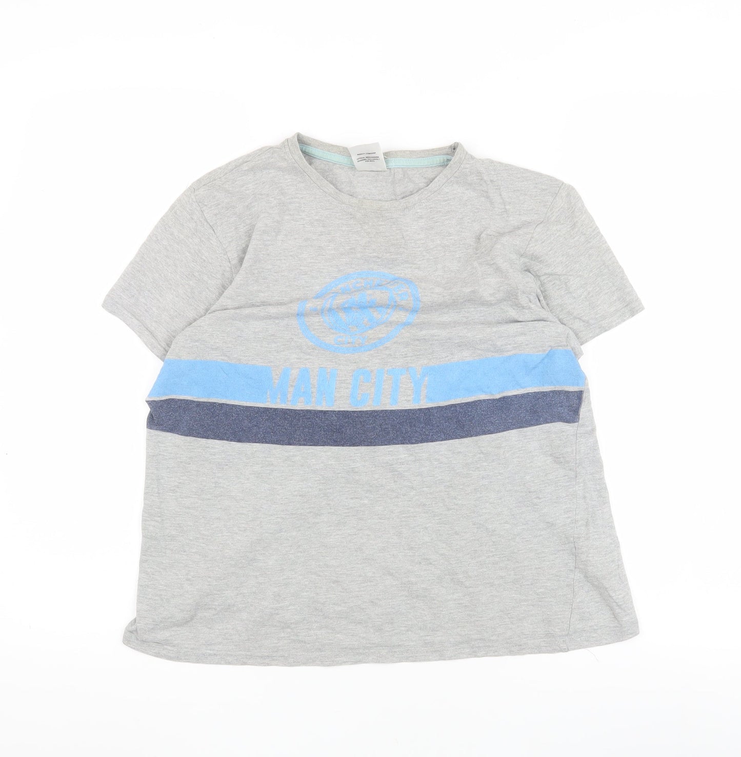 Manchester City Kids Grey Jersey T-Shirt, Medium