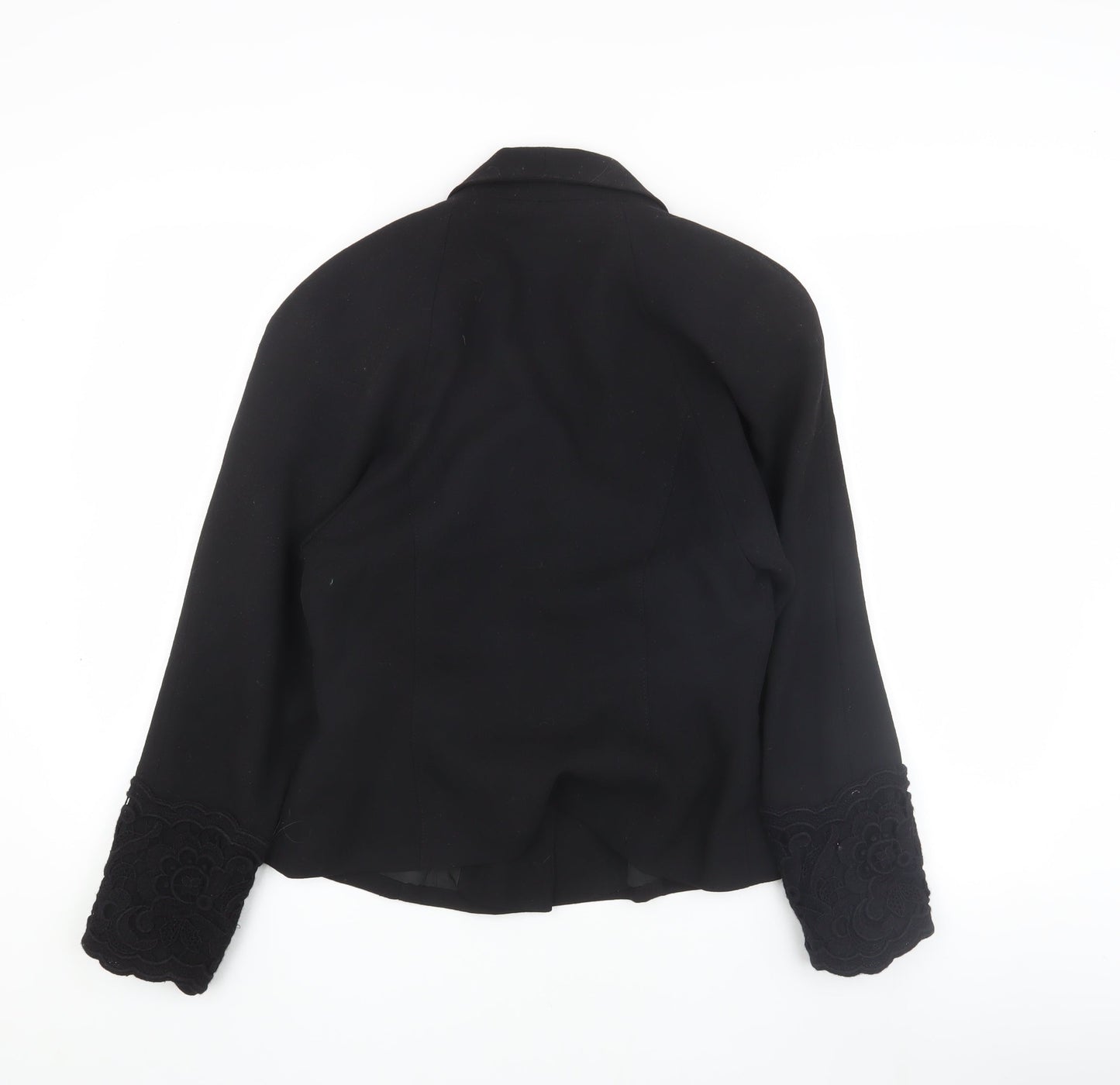 Wallis Women’s Black Blazer, Size 8, Shawl Lapel