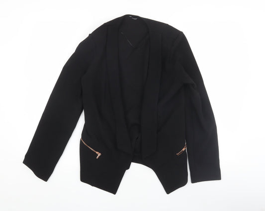 Roman Originals Women Black Regular Blazer Size 12