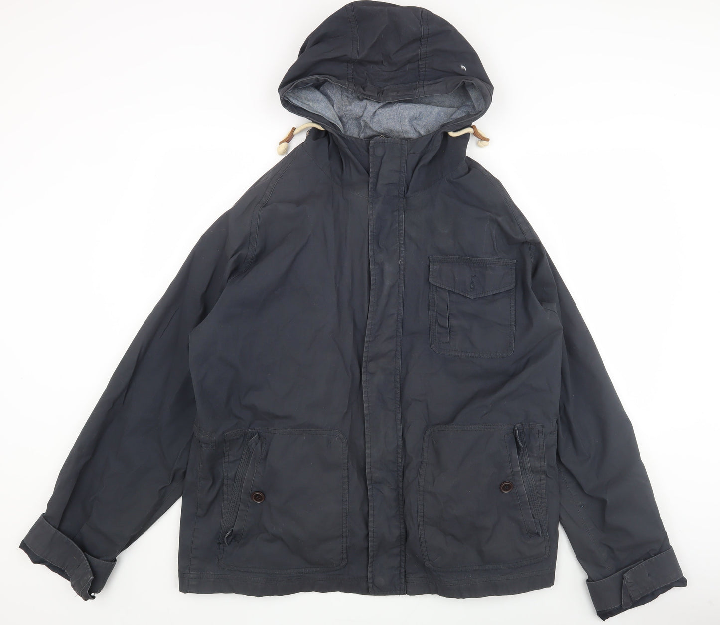 Mens UK Size XL Linea Black Parka Coat
