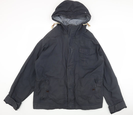 Mens UK Size XL Linea Black Parka Coat