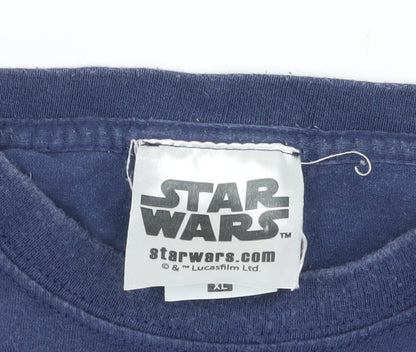 Star Wars Men’s XL Blue Crew Neck Graphic T-Shirt