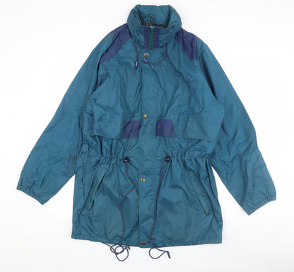 Additional front view of GALE FORCE unisex blue windbreaker jacket m