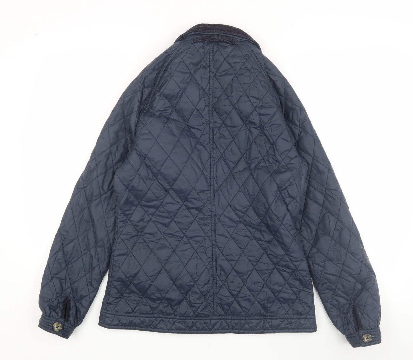 Womens UK Size 10 MUSTO Blue Quilted Coat