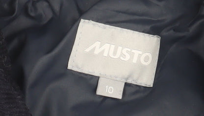 Womens UK Size 10 MUSTO Blue Quilted Coat