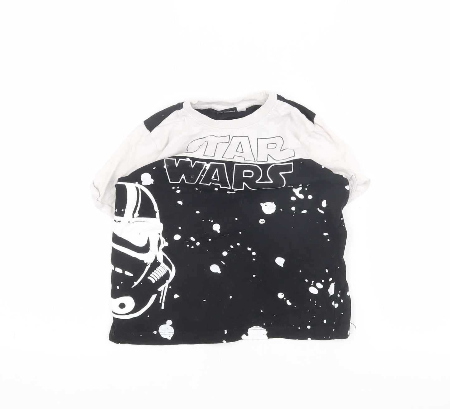 Star Wars Boys Black Graphic T-Shirt, Size 5-6, Space Theme