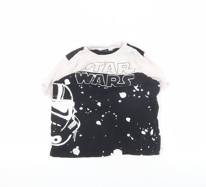 Star Wars Boys Black Graphic T-Shirt, Size 5-6, Space Theme