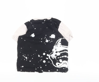 Star Wars Boys Black Graphic T-Shirt, Size 5-6, Space Theme