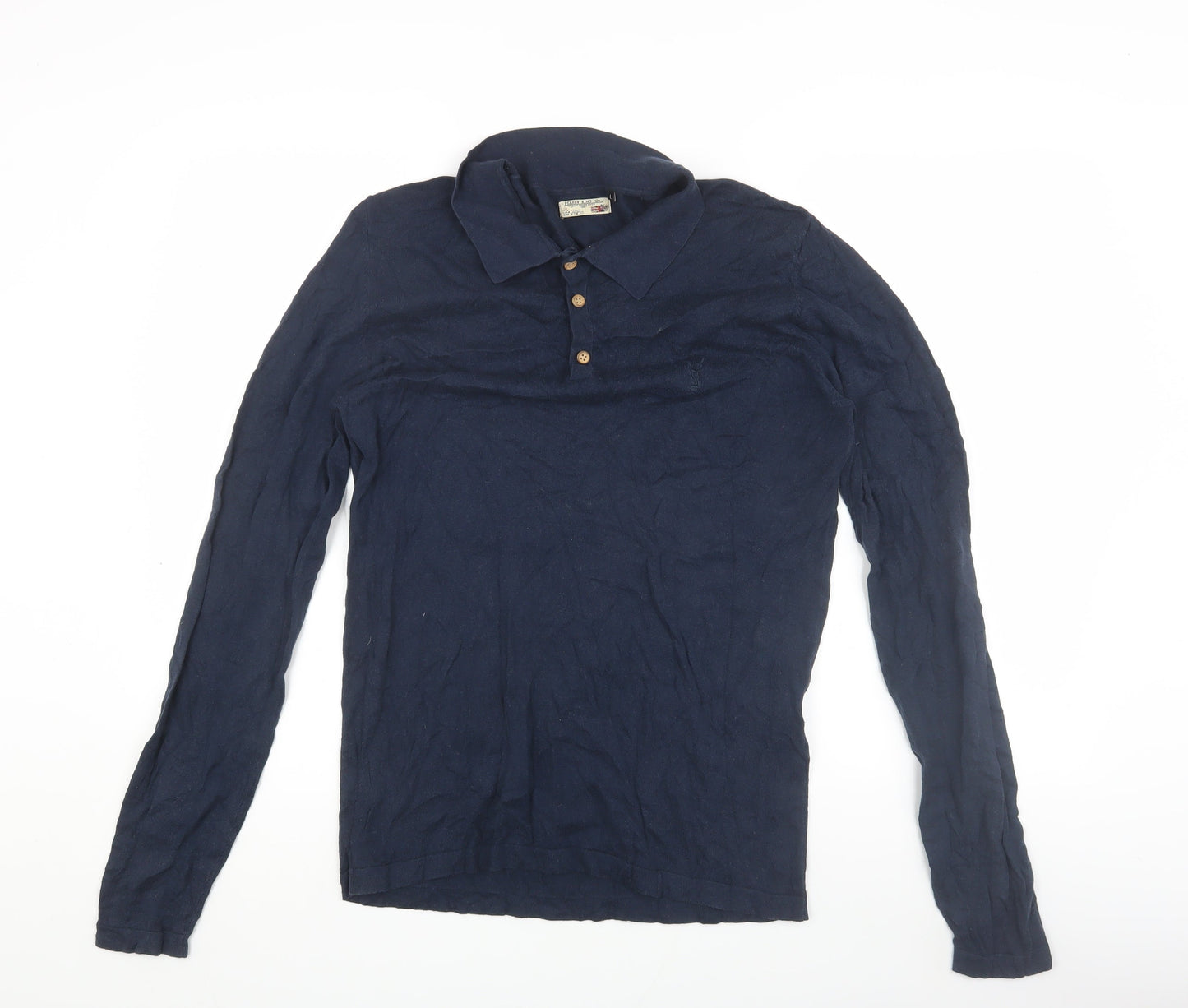 Pearly King Co Men's Blue Long Sleeve Polo L