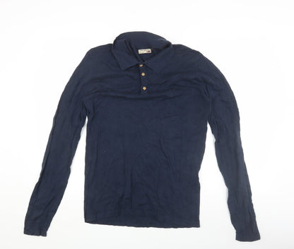 Pearly King Co Men's Blue Long Sleeve Polo L