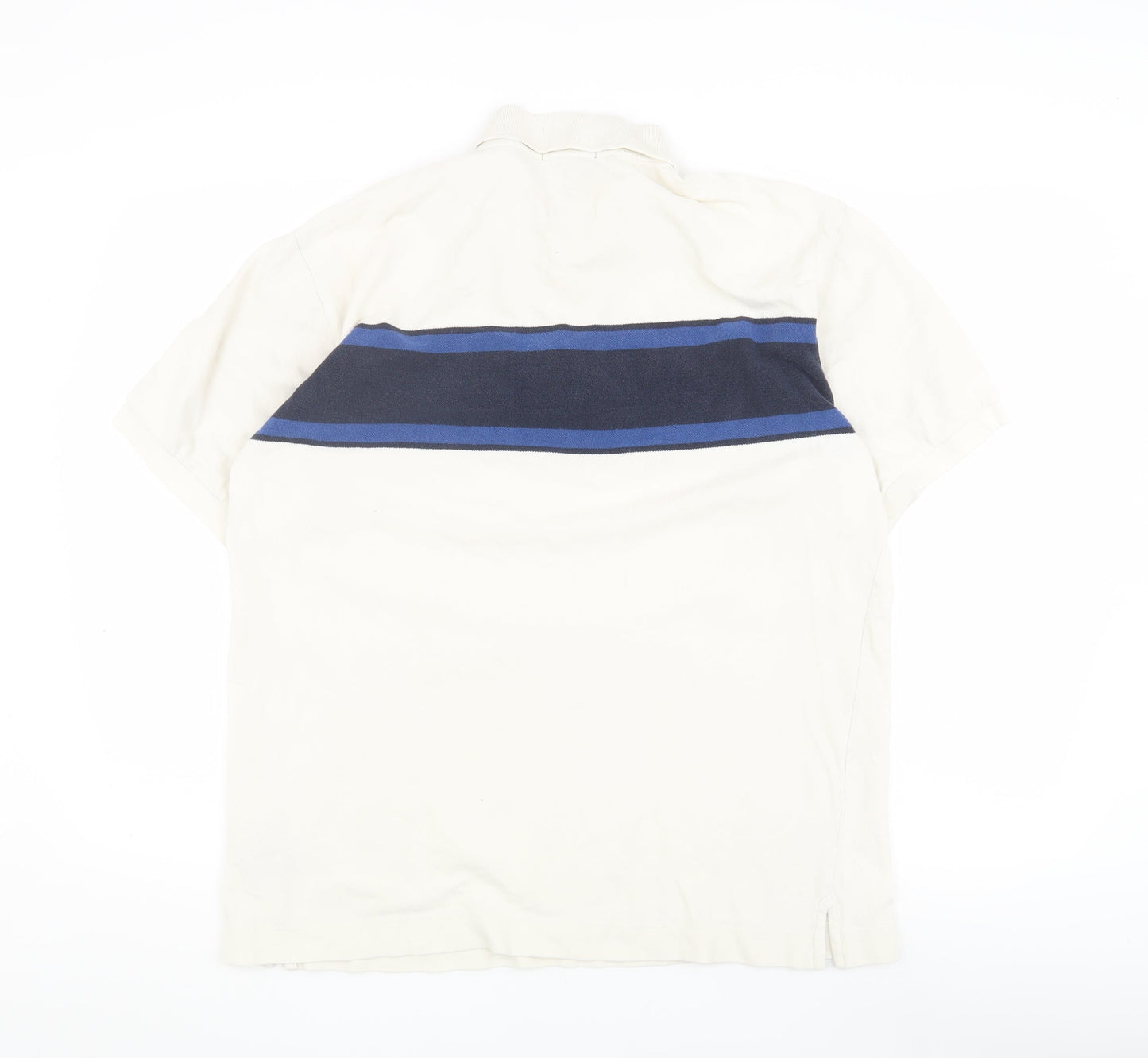 Nautica Men's Beige Polo Shirt, Short Sleeve, Cotton XL