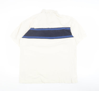 Nautica Men's Beige Polo Shirt, Short Sleeve, Cotton XL