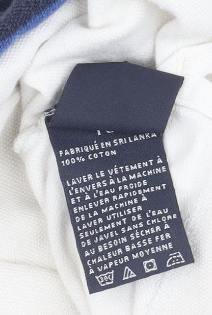 Nautica Men's Beige Polo Shirt, Short Sleeve, Cotton XL