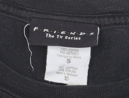 Mens UK Size S FRIENDS Black  T-Shirt