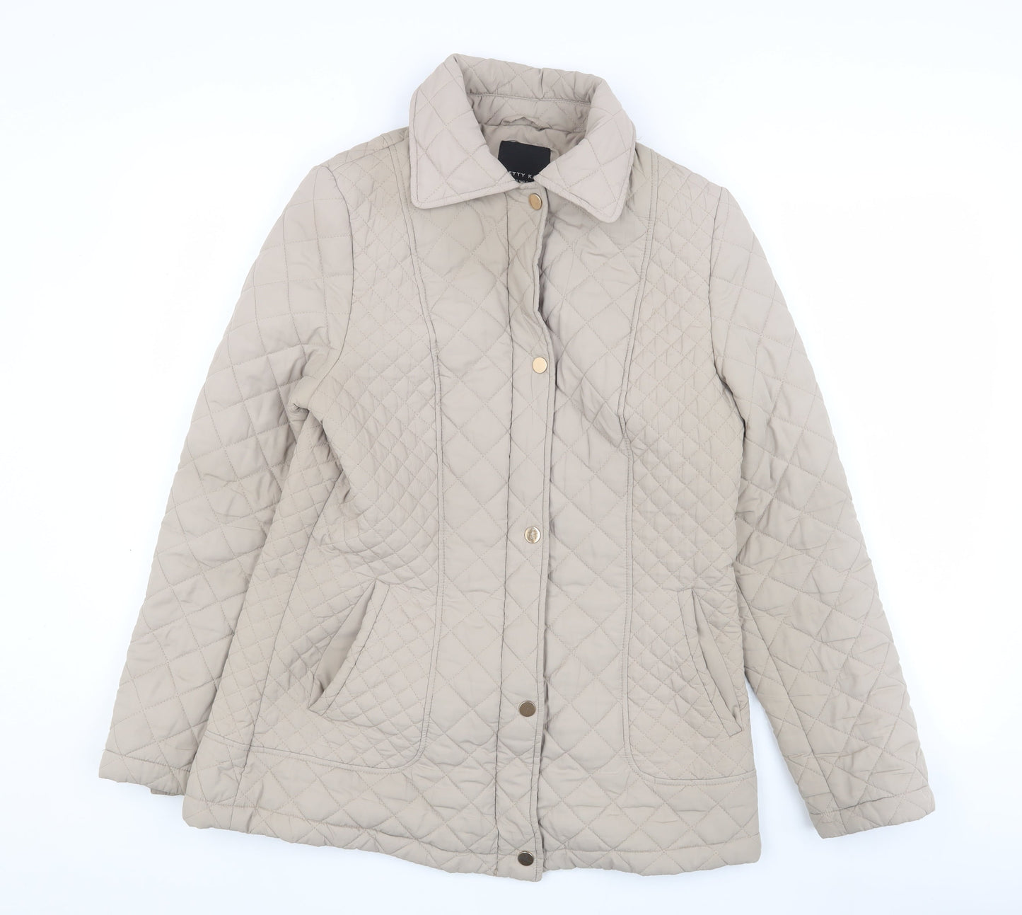 Womens UK Size 10 Betty Kay Beige Quilted Coat
