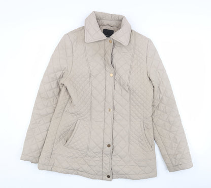 Womens UK Size 10 Betty Kay Beige Quilted Coat