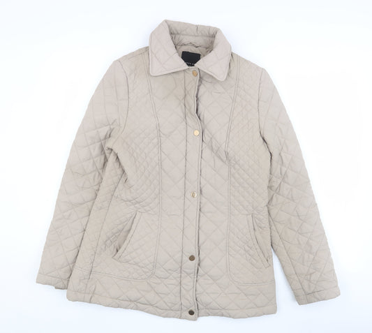 Womens UK Size 10 Betty Kay Beige Quilted Coat