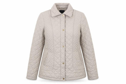Womens UK Size 10 Betty Kay Beige Quilted Coat