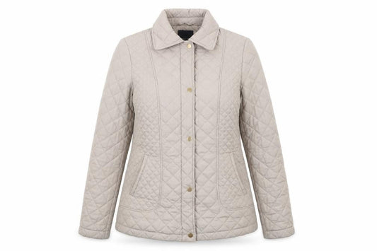 Womens UK Size 10 Betty Kay Beige Quilted Coat