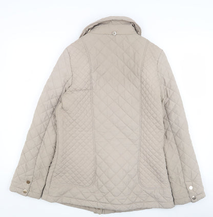 Womens UK Size 10 Betty Kay Beige Quilted Coat