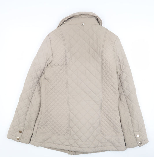 Womens UK Size 10 Betty Kay Beige Quilted Coat