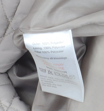 Womens UK Size 10 Betty Kay Beige Quilted Coat