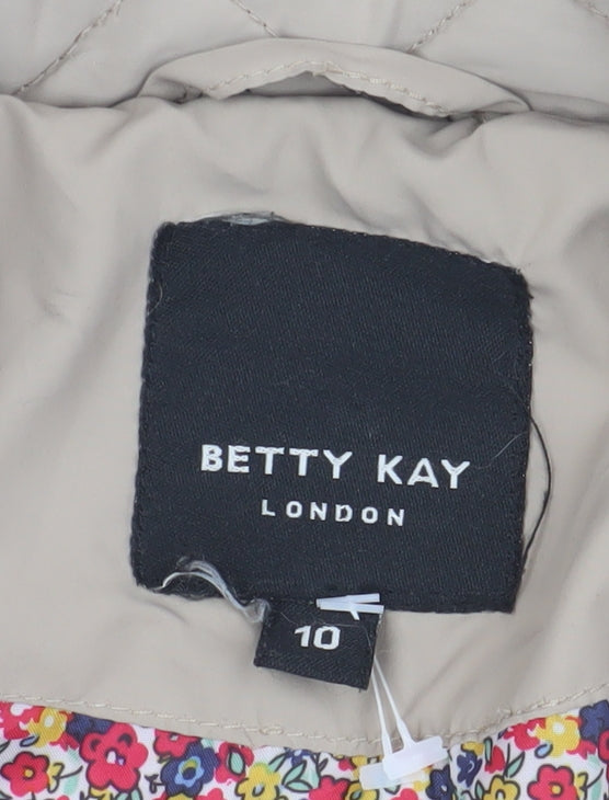 Womens UK Size 10 Betty Kay Beige Quilted Coat