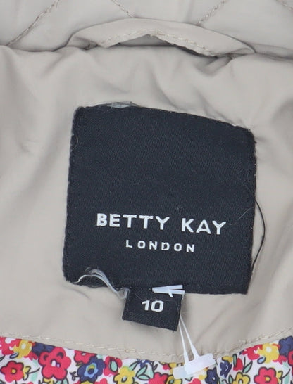 Womens UK Size 10 Betty Kay Beige Quilted Coat