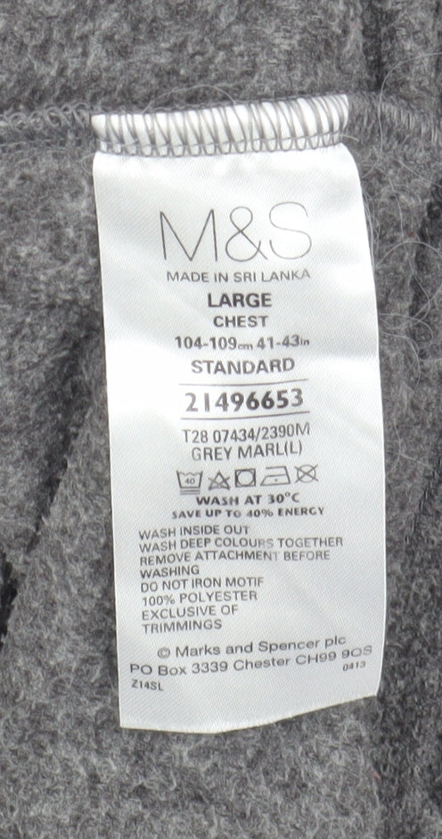 Mens UK Size L Marks and Spencer Grey Basic Jacket
