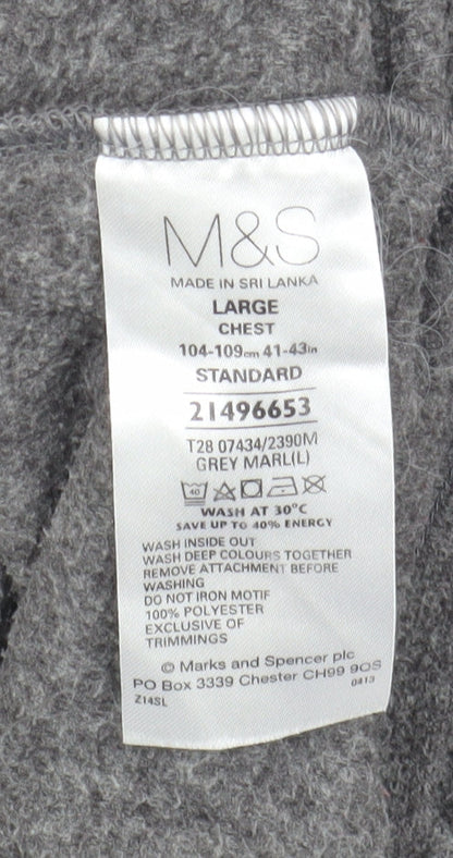 Mens UK Size L Marks and Spencer Grey Basic Jacket