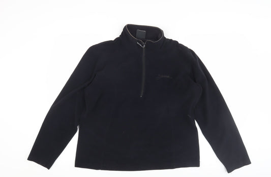 Iguana Women's Black 1/4 Zip Windbreaker Jacket Size 12