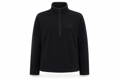 Front view of Iguana Women's Black 1/4 Zip Windbreaker Jacket, size 12